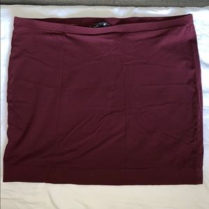 H&M Cotton Mini Skirt - Maroon - L